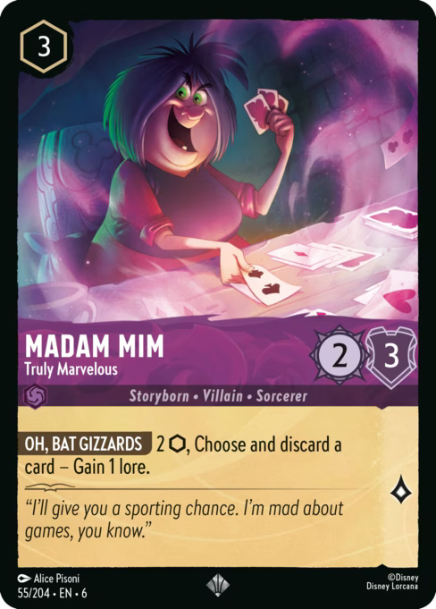 Madam Mim - Truly Marvelous Disney Lorcana card
