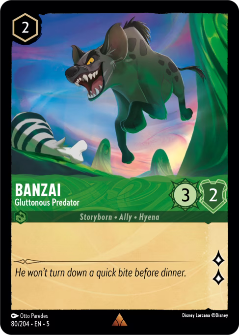 Banzai - Gluttonous Predator Disney Lorcana card