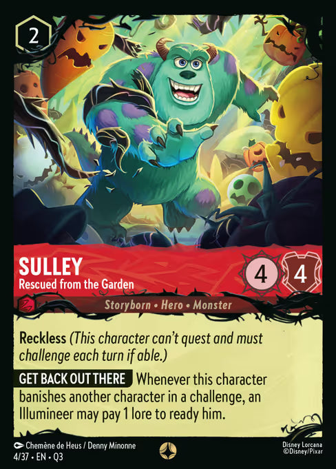 Sulley - Rescued from the Garden Disney Lorcana card