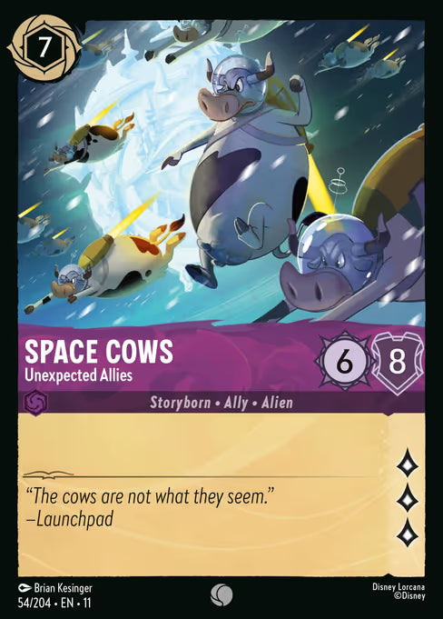 Space Cows - Unexpected Allies Disney Lorcana card