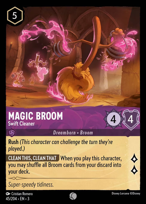 Magic Broom - Swift Cleaner Disney Lorcana card
