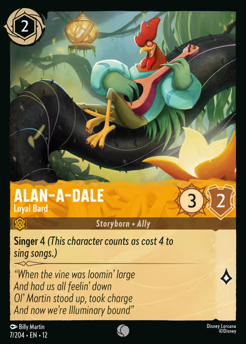Alan-a-Dale - Loyal Bard Disney Lorcana card