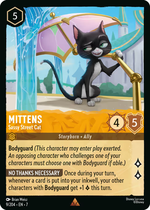 Mittens - Sassy Street Cat Disney Lorcana card