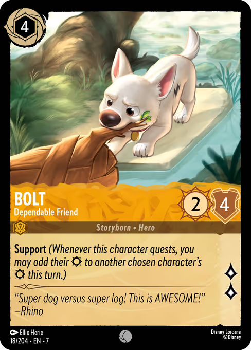 Bolt - Dependable Friend Disney Lorcana card