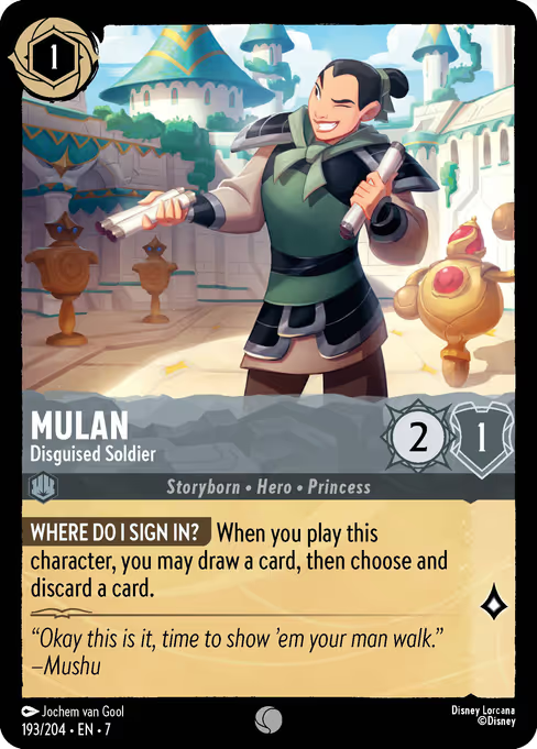Mulan - Disguised Soldier Disney Lorcana card