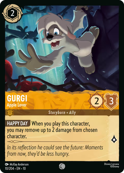 Gurgi - Apple Lover Disney Lorcana card