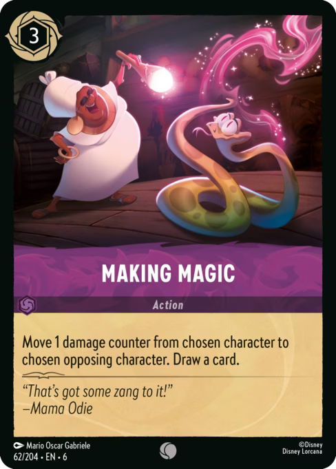 Making Magic Disney Lorcana card