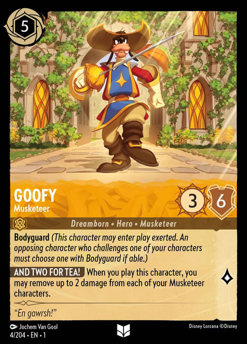 Goofy - Musketeer Disney Lorcana card