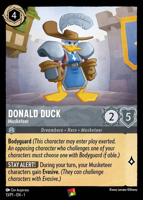 Donald Duck - Musketeer Disney Lorcana card