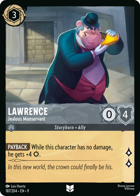 Lawrence - Jealous Manservant Disney Lorcana card