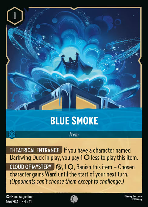 Blue Smoke Disney Lorcana card