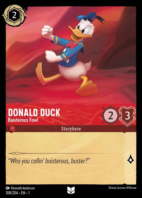 Donald Duck - Boisterous Fowl Disney Lorcana card