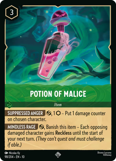 Potion of Malice Disney Lorcana card