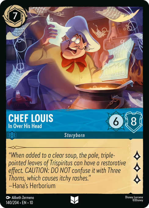 Chef Louis - In Over His Head Disney Lorcana card