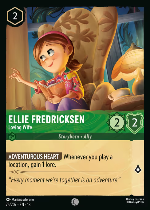 Ellie Fredricksen - Loving Wife Disney Lorcana card