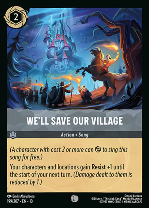 We'll Save Our Village Disney Lorcana card