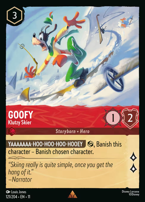 Goofy - Klutzy Skier Disney Lorcana card