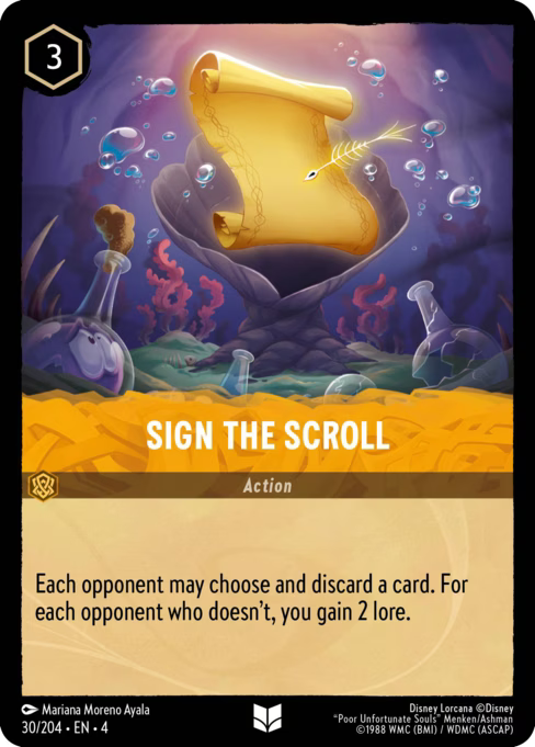 Sign the Scroll Disney Lorcana card