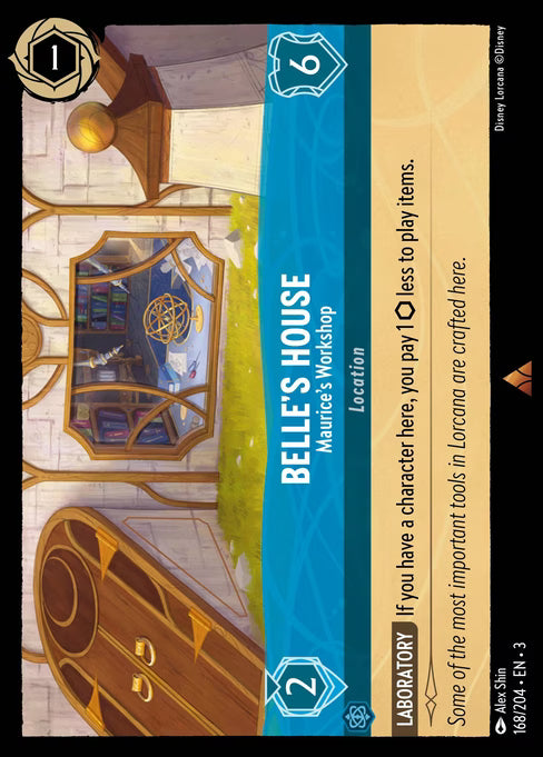 Belle's House - Maurice's Workshop Disney Lorcana card