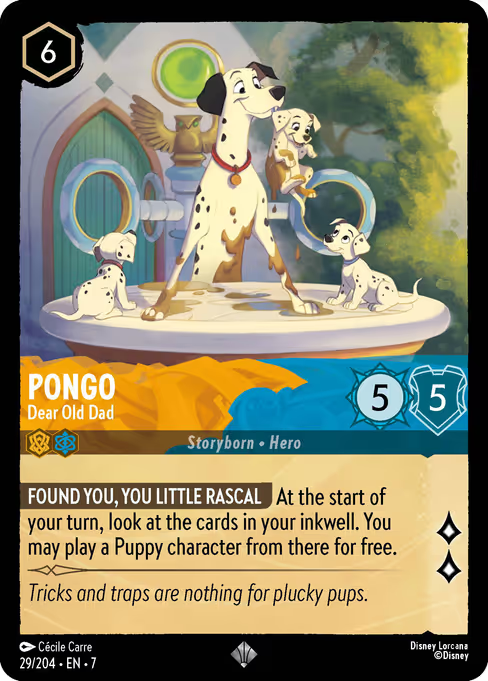 Pongo - Dear Old Dad Disney Lorcana card