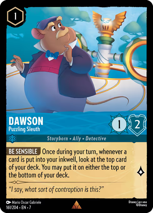 Dawson - Puzzling Sleuth Disney Lorcana card