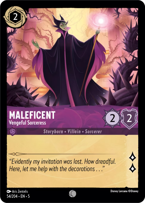 Maleficent - Vengeful Sorceress Disney Lorcana card