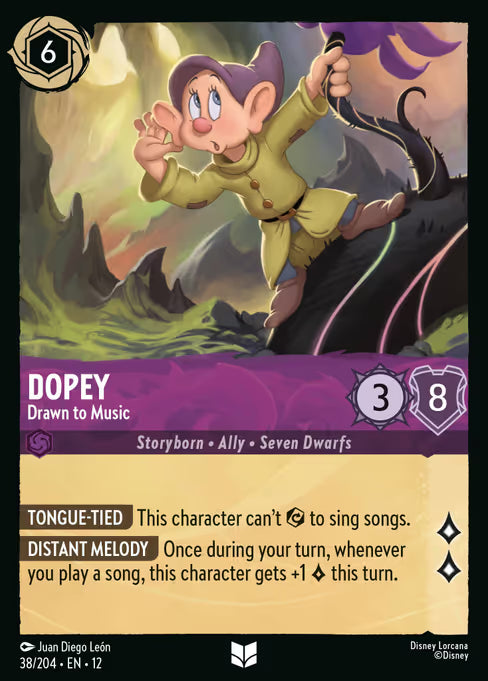 Dopey - Drawn to Music Disney Lorcana card