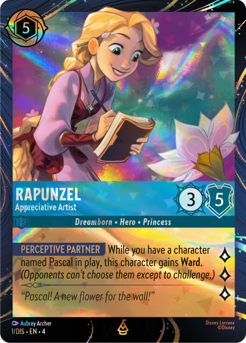 Rapunzel - Appreciative Artist Disney Lorcana card