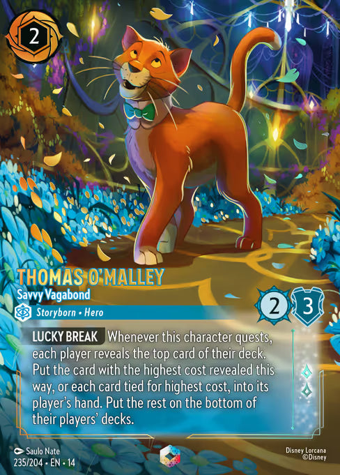 Thomas O'Malley - Savvy Vagabond Disney Lorcana card