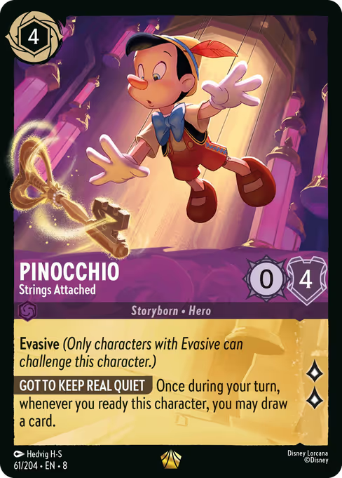 Pinocchio - Strings Attached Disney Lorcana card