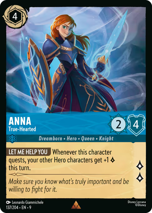 Anna - True-Hearted Disney Lorcana card