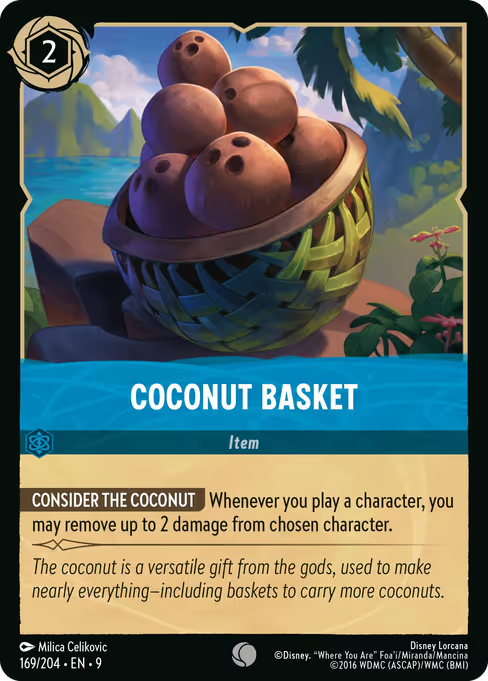 Coconut Basket Disney Lorcana card