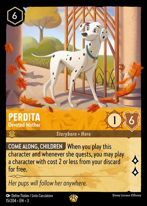 Perdita - Devoted Mother Disney Lorcana card