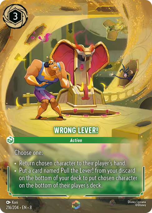 Wrong Lever! Disney Lorcana card