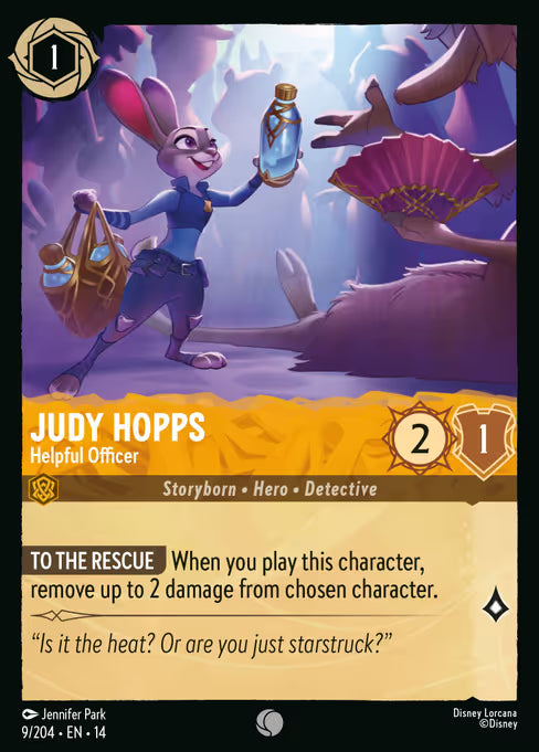 Judy Hopps - Helpful Officer Disney Lorcana card