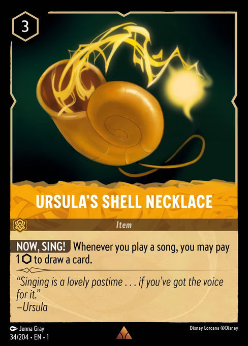 Ursula's Shell Necklace Disney Lorcana card