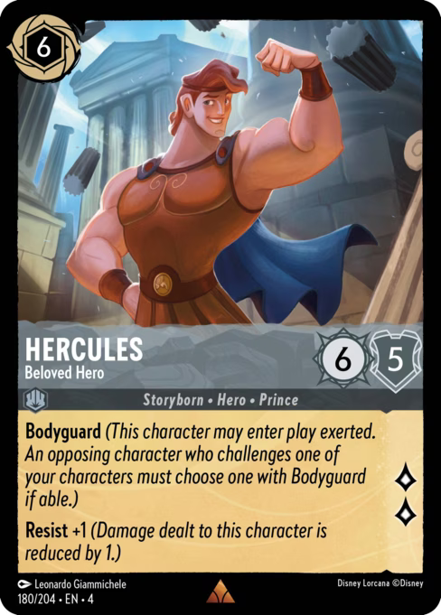 Hercules - Beloved Hero Disney Lorcana card