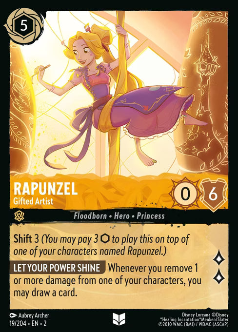 Rapunzel - Gifted Artist Disney Lorcana card