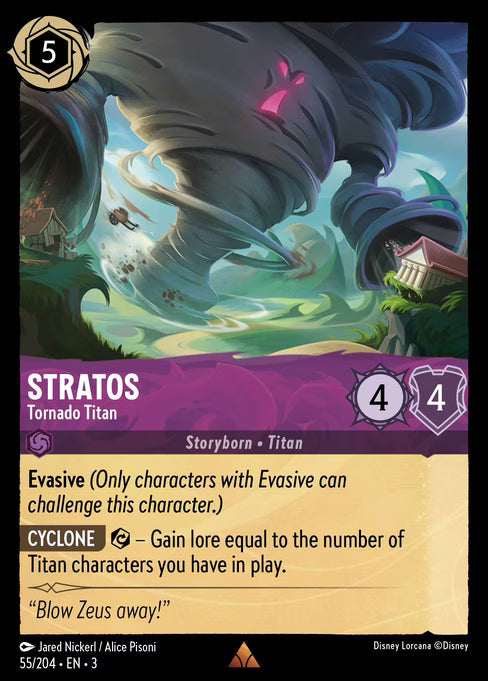 Stratos - Tornado Titan Disney Lorcana card