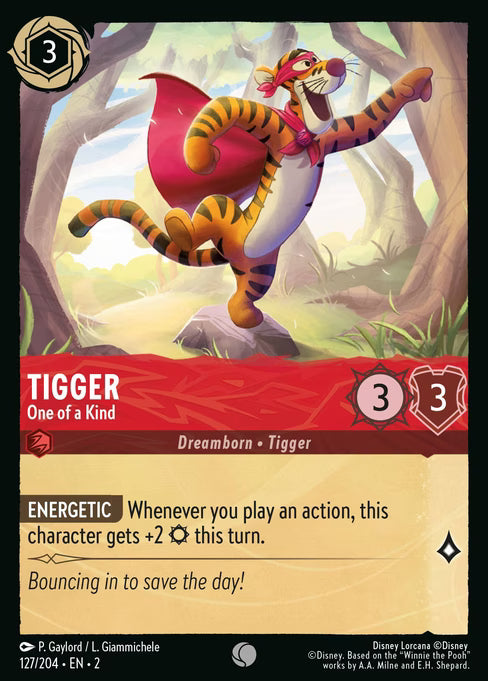 Tigger - One of a Kind Disney Lorcana card