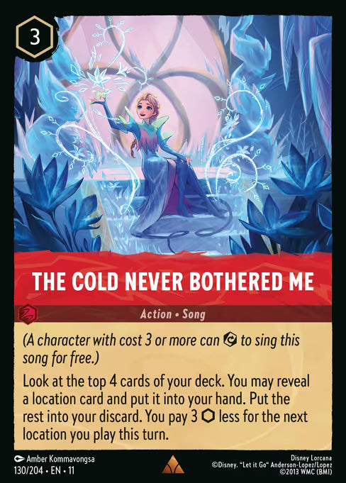 The Cold Never Bothered Me Disney Lorcana card
