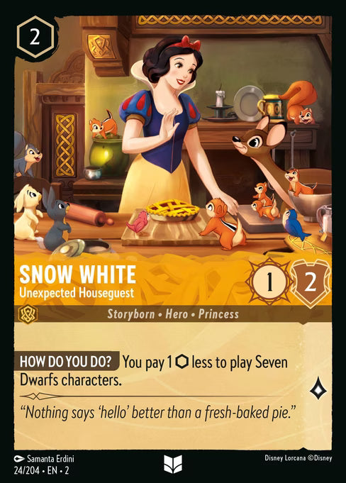 Snow White - Unexpected Houseguest Disney Lorcana card