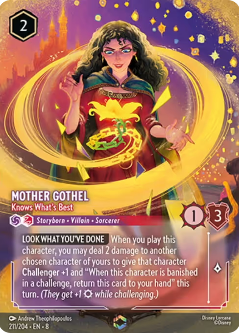 Mother Gothel - Knows What's Best Disney Lorcana card
