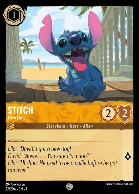 Stitch - New Dog Disney Lorcana card