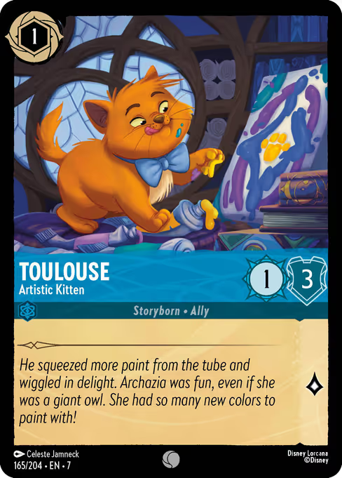 Toulouse - Artistic Kitten Disney Lorcana card
