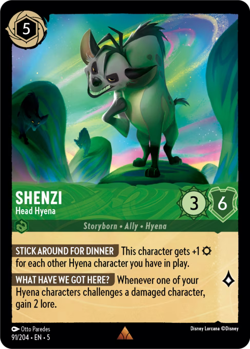 Shenzi - Head Hyena Disney Lorcana card