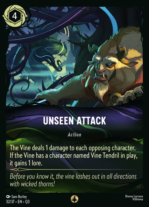 Unseen Attack Disney Lorcana card