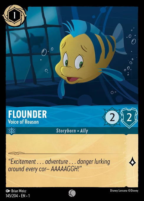 Flounder - Voice of Reason Disney Lorcana card