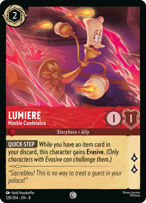 Lumiere - Nimble Candelabra Disney Lorcana card