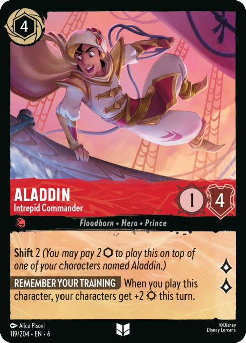 Aladdin - Intrepid Commander Disney Lorcana card